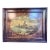 Vintage Italianate Capriccio Landscape Painting in Ornate Oval Inset Frame For Sale