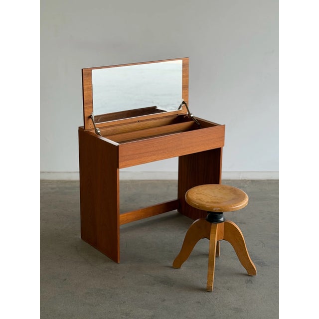 Mid-Century Modern 1970s Teak Vanity by Arne Wahl Iversen For Sale - Image 3 of 16