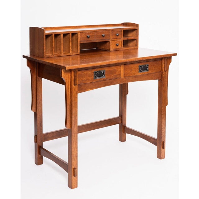Mission Style Library Table With Removable Organizer - Micheal Cherry For Sale - Image 9 of 9