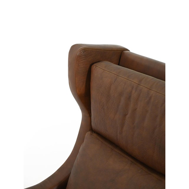 Danish Armchairs in Dark Brown Leather, 1950s, Set of 2 For Sale - Image 6 of 13