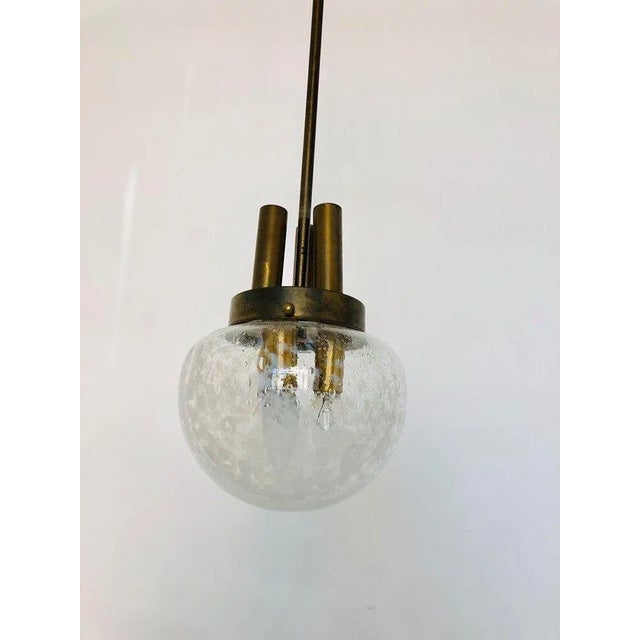Brass & Glass Ceiling Lamps, 1950s, Set of 2 For Sale - Image 13 of 13