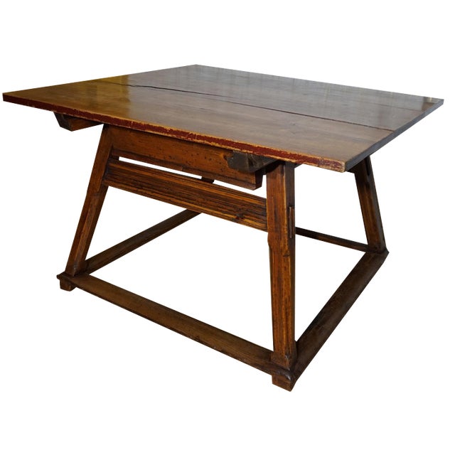 Antique Bankers Table or Merchants Table, 1800s For Sale