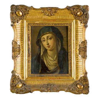 17th Century Italian Religious Painting attributed to Giovanni Battista Salvi, Framed For Sale