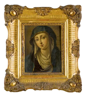 17th Century Italian Religious Painting attributed to Giovanni Battista Salvi, Framed