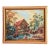Vintage Needlepoint After François Boucher — Pastoral Mill Scene, Ornate Gilt Frame, Grandmillennial For Sale