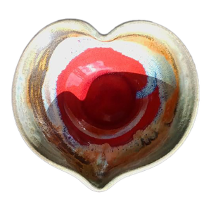 Popular Pigeon River Pottery Heart-Shaped Bowl With Autumn Glaze