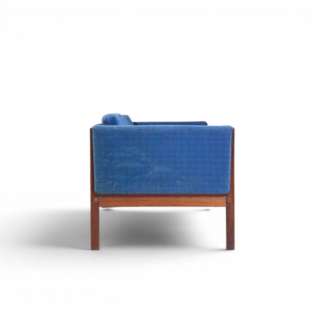 Brown Hans Wegner for Ap Stolen Ap62 Mid Century Rosewood 4 Seater Sofa For Sale - Image 8 of 9