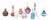 Collection of Nine Art Glass Perfume Bottles For Sale