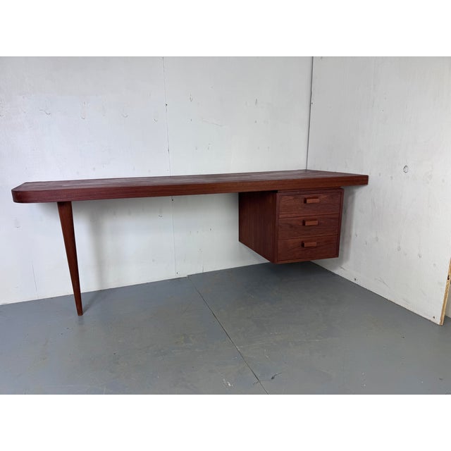 Mid-Century Modernist Danish Teak Desk by George Nakashima, 1950s For Sale - Image 15 of 15