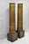 Antique Art Deco 75" Tall Wooden Pedestal Column Geometric Chevron Carved - Pair For Sale In Philadelphia - Image 6 of 18