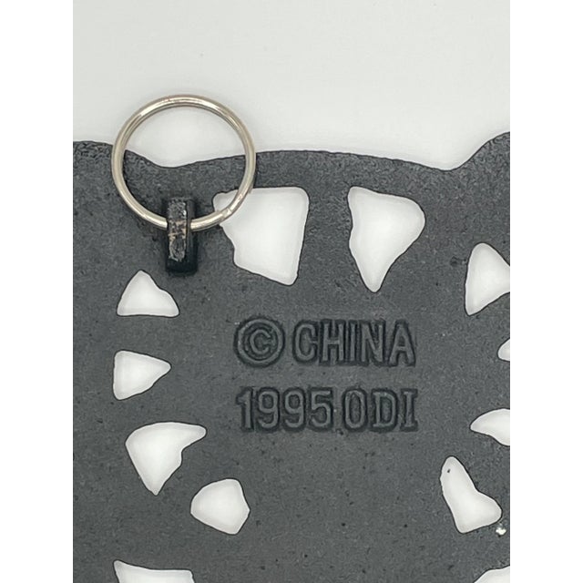 Industrial 1990s Vintage Metal Copper Cat Trivet For Sale - Image 3 of 7