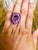 Metal 8.90 Carat Amethyst Sapphire Pear Cut Rose Gold Cocktail Ring Size 7 For Sale - Image 7 of 8