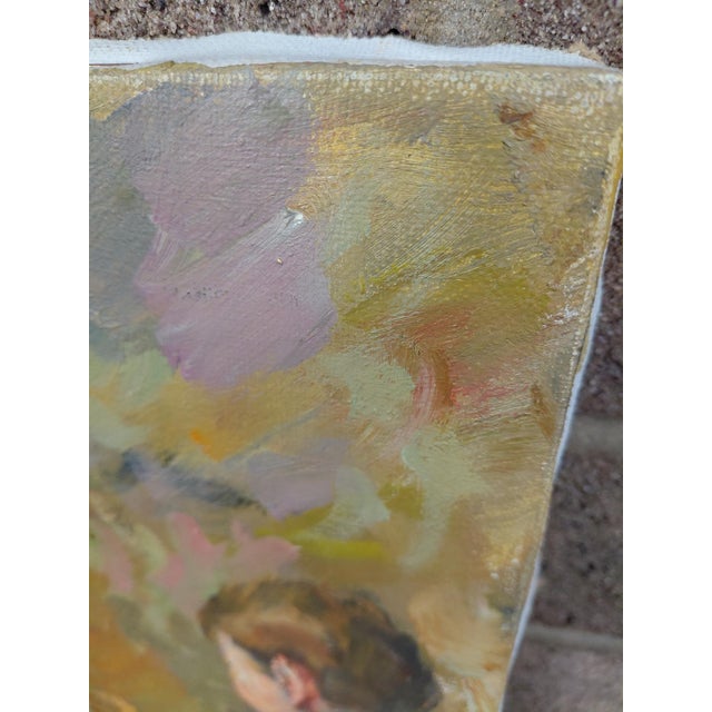 Pink Original Oil on Canvas Titled "Family Still Life" For Sale - Image 8 of 9