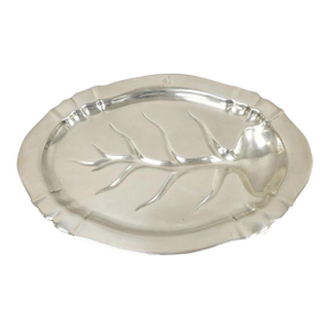 Mid 20th Century Reed & Barton Chesterfield Silver Plated Meat Cutlery Serving Platter Tray