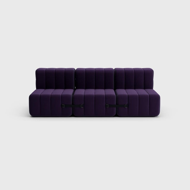 Not Yet Made - Made To Order Curt Modular Set - Flexible 3-Seater - Jet - 9607 (Blue / Purple) by Ambivalenz, Set of 6 For Sale - Image 5 of 5