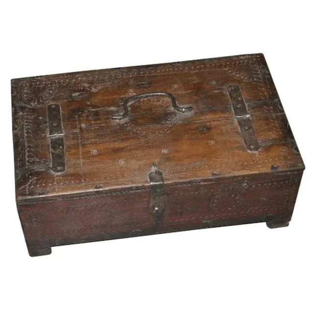 Rustic Vintage Rustic Wooden Cash Box For Sale - Image 3 of 3