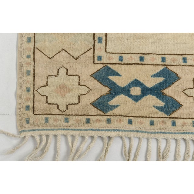 Geometric Wool Tribal Vintage Carpet For Sale - Image 10 of 10