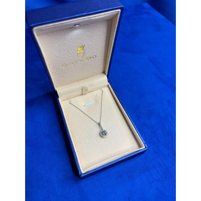 Round Shape Brilliant Cut Solitaire Diamond Pave Halo Set 14 Karat White Gold For Sale - Image 4 of 8