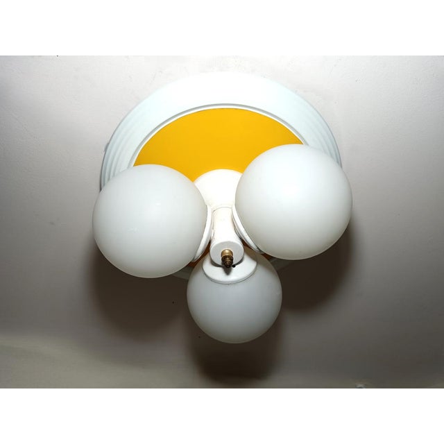 Modern Ceiling Light in Opaline Glass, 1970s For Sale - Image 6 of 12