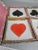 Mid-Century Modern Vintage Napco Plate Set Hearts Clubs Spades Diamonds, Original Box For Sale - Image 3 of 6