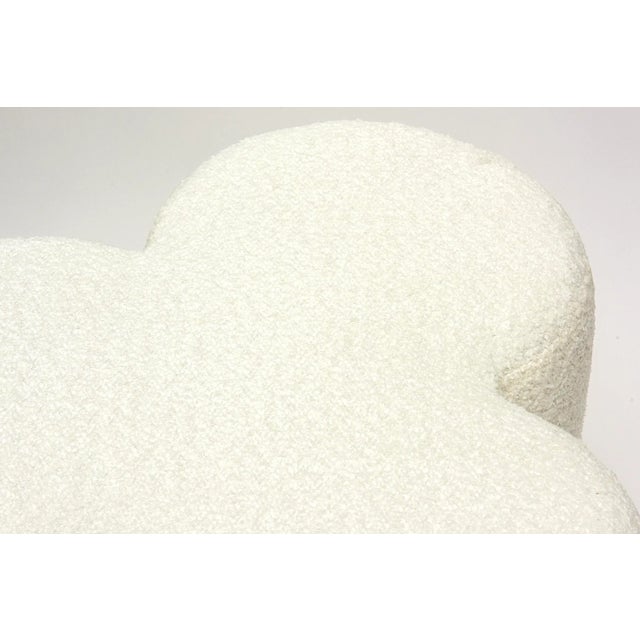 White White Boucle Over Wood Custom Limited Edition Benches or Ottomans Cloud Series Pair Of For Sale - Image 8 of 11