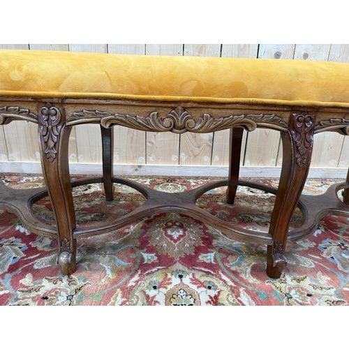Hollywood Regency Large Louis XV Regency Style Cross-Bench Seat For Sale - Image 3 of 8