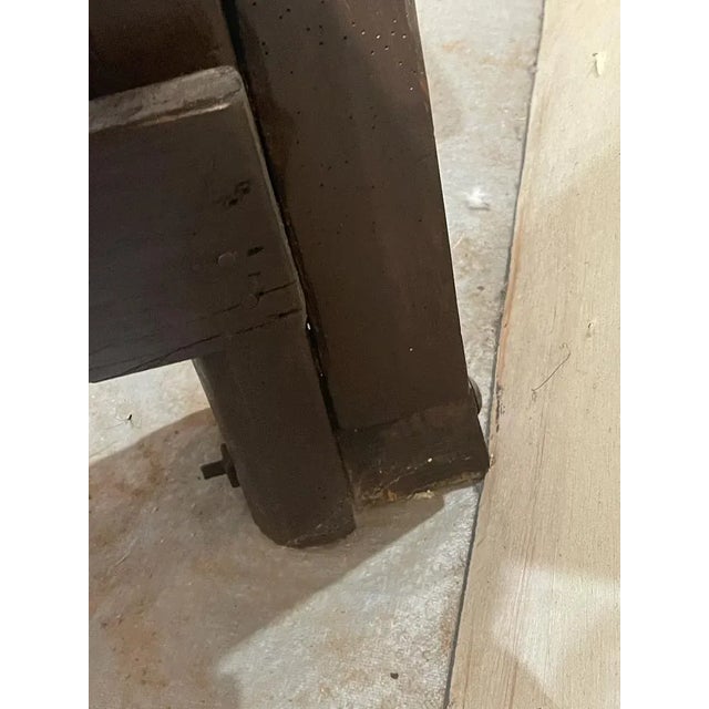 French Dark Walnut Console Work Table For Sale - Image 4 of 13