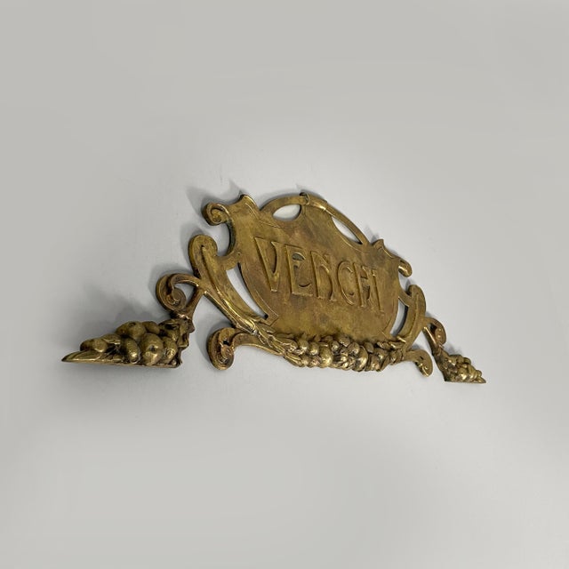 Art Deco Italian Venchi Brass Sign, 1940s For Sale - Image 4 of 13