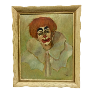 1968 Original Oil Painting by a.f. The Clown