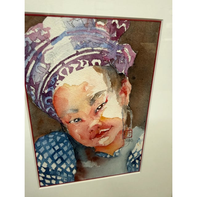 Design Plus Gallery presents a Set of Three Watercolor Portraits from the "Son of Renling" Collection by Sayles. Each...