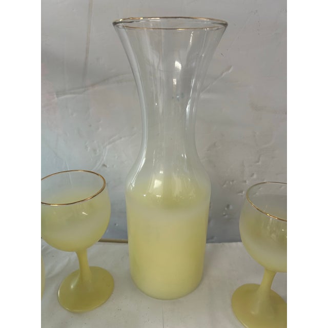 Blendo 1960s Blendo Carafe and Wine Glass Set- 5 Pieces For Sale - Image 4 of 9