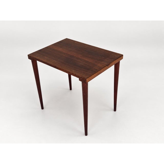 Mid-Century Modern Rosewood Nesting Tables with Ceramic Tiles, Denmark, 1960s, Set of 3 For Sale - Image 3 of 18