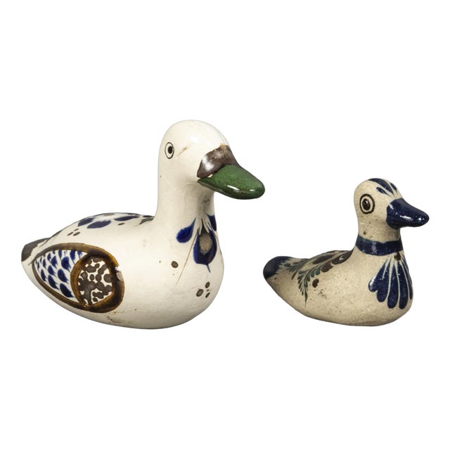 Ceramic Duck Figures, Mexico, 1950s, Set of 2 For Sale