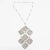 An elegant Mid Century Modern Space Age long metal necklace with geometric pendant from the 1960s. The piece features a...