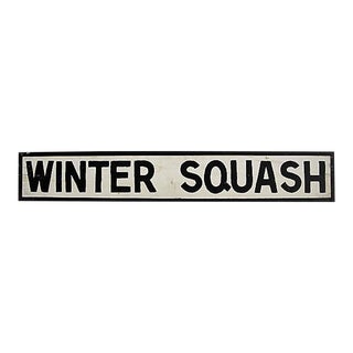 Vintage Winter Squash Farm Stand Sign For Sale