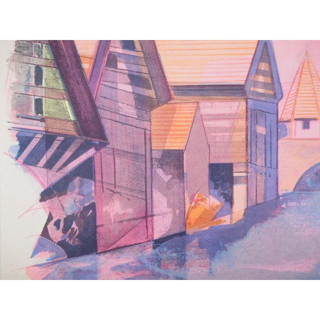 Camille Hilaire, La Weiss à Kaysersberg, Lithograph For Sale - Image 4 of 6