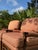 Pair of Custom Walter E. Smithe Ladder Back Lounge Chairs in Red Gingham For Sale - Image 4 of 9
