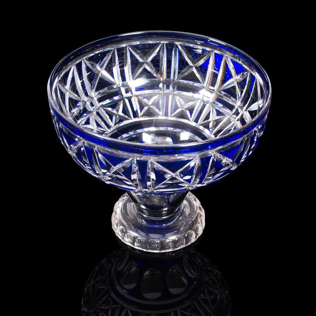 1930s 1930s Vintage English Glass Decorative Bowl For Sale - Image 5 of 12