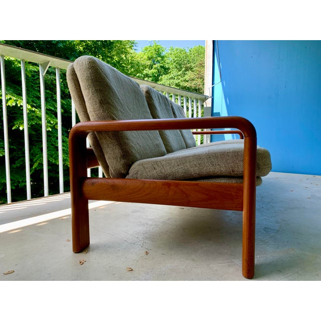 Brown Mid-Century Danish Teak Sofa from Dyrlund, 1970s For Sale - Image 8 of 18