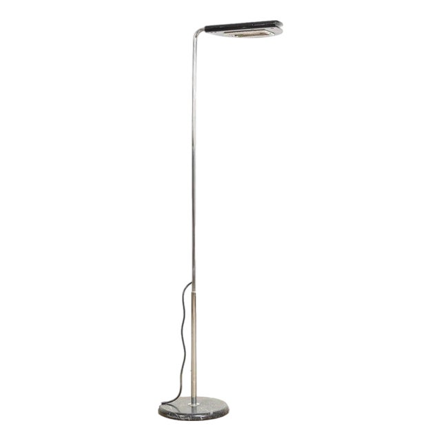 Mid 20th Century Mid Century Modern Mezzaluna Black Floor Lamp by Bruno Gecchelin For Sale
