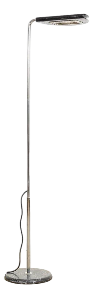 Mid 20th Century Mid Century Modern Mezzaluna Black Floor Lamp by Bruno Gecchelin