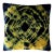 Rousseau Hand Dyed Silk Velvet Pillow, Gold & Indigo Halo Abstract Pattern For Sale