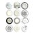 Multi-Style and Era Black & White Dinner Plate Curation - Group of 12 For Sale