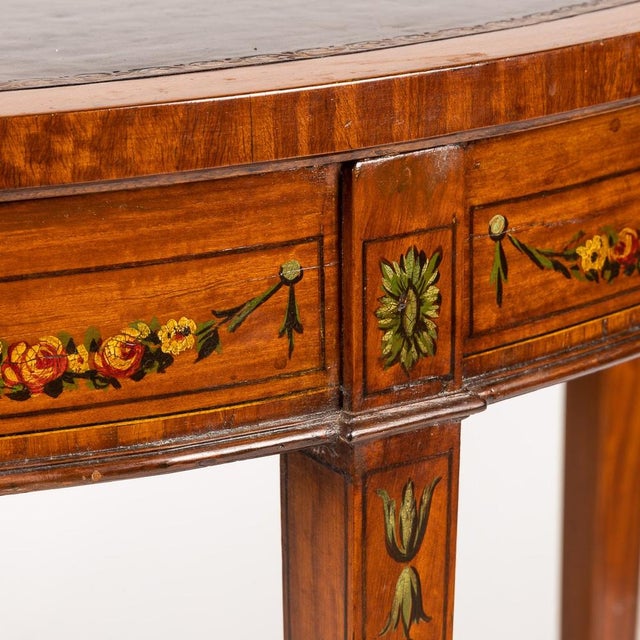 19th Century Georgian Demi Lune Games Console Table, 1800s For Sale - Image 17 of 18