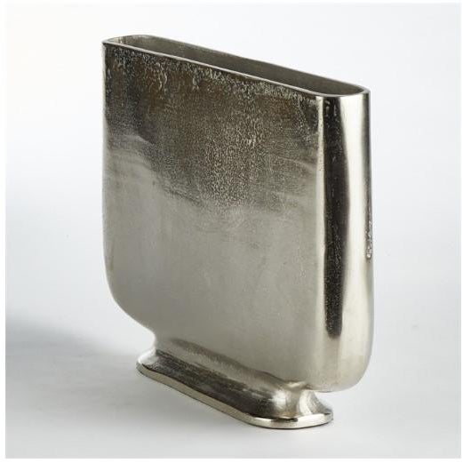Contemporary Large Silver Pendleton Metal Vase For Sale - Image 3 of 3