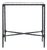 Isabellina Metal Accent Table in Black with Glass Top For Sale