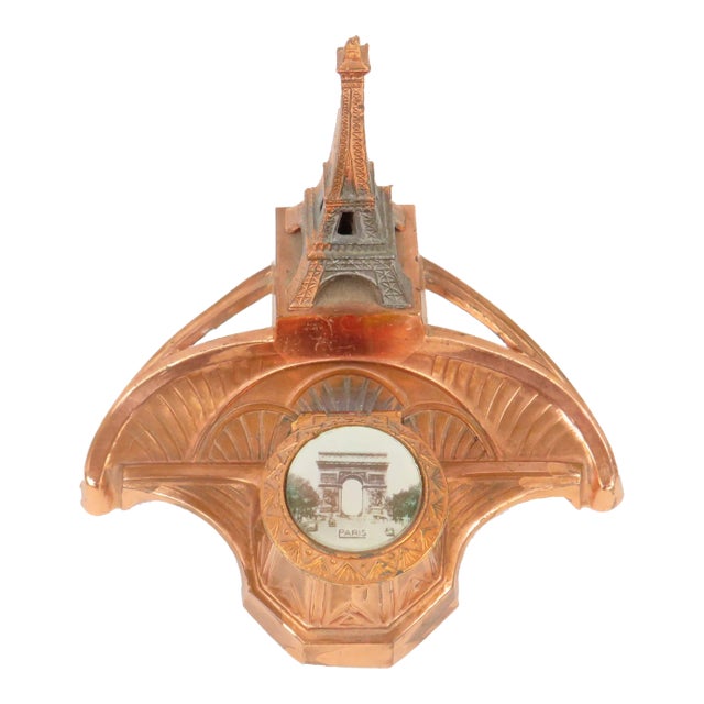 1900s Art Nouveau Paris Ink Well / Desk Tray For Sale