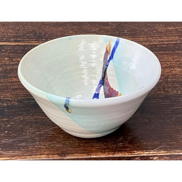 Handcrafted Abstract Glazed Ceramic Bowl For Sale - Image 14 of 14