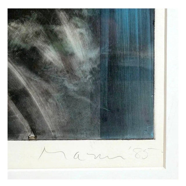 Michael Mazur, Large American Modernist Monotype Michael Mazur The Lake Expressionist Landscape, 1985 For Sale - Image 9 of 9