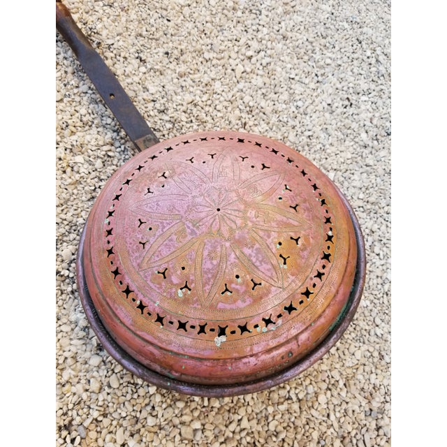 Metal Early 19th C French Copper Clad Bed Warmer For Sale - Image 7 of 9